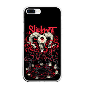 Чехол для iPhone 7Plus/8 Plus матовый с принтом Slipknot , Силикон | Область печати: задняя сторона чехла, без боковых панелей | Тематика изображения на принте: deth | rock | slipknot | баран | маска | мрак | рок | слипнот | череп