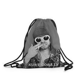 Рюкзак-мешок 3D с принтом Nirvana , 100% полиэстер | плотность ткани — 200 г/м2, размер — 35 х 45 см; лямки — толстые шнурки, застежка на шнуровке, без карманов и подкладки | cobain | curt | nirvana | rock | кобейн | курт | рок