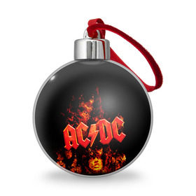 Ёлочный шар с принтом AC/DC , Пластик | Диаметр: 77 мм | Тематика изображения на принте: ac dc | acdc | rock | рок | эйсидиси