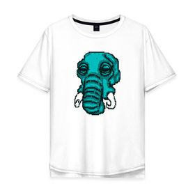 Мужская футболка хлопок Oversize с принтом Rufus , 100% хлопок | свободный крой, круглый ворот, “спинка” длиннее передней части | elephant | hotline miami | hotlinemiami | слон