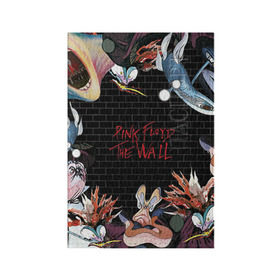 Обложка для паспорта матовая кожа с принтом Pink Floyd , натуральная матовая кожа | размер 19,3 х 13,7 см; прозрачные пластиковые крепления | Тематика изображения на принте: pink floyd | rock | wall | рок