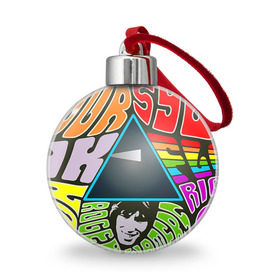 Ёлочный шар с принтом Pink Floyd , Пластик | Диаметр: 77 мм | Тематика изображения на принте: pink floyd | rock | рок