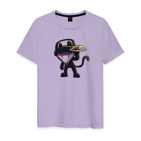 Мужская футболка хлопок с принтом Monstercat , 100% хлопок | прямой крой, круглый вырез горловины, длина до линии бедер, слегка спущенное плечо. | cat | monenstercrat | monster | дабстеп | кот | музыка | электронная музыка