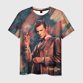 Мужская футболка 3D с принтом Доктор кто , 100% полиэфир | прямой крой, круглый вырез горловины, длина до линии бедер | Тематика изображения на принте: doctor who | доктор кто | сериал