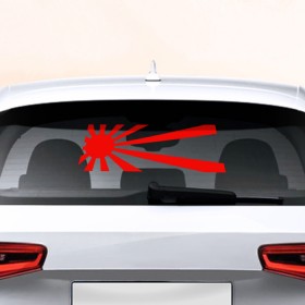 Наклейка на авто - для заднего стекла с принтом jdm солнце , ПВХ | Точные размеры наклейки зависят от выбранного изображения (ширина не больше 75 мм, высота не больше 45 мм) | Тематика изображения на принте: jdm | авто | солнце | япония