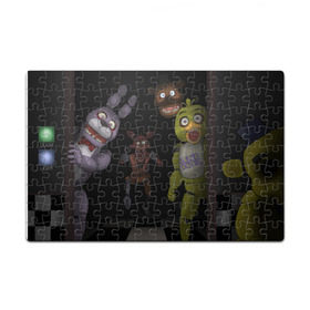 Пазл магнитный 126 элементов с принтом Five nights at Freddys , полимерный материал с магнитным слоем | 126 деталей, размер изделия —  180*270 мм | five nights at freddy | fnaf | фнаф