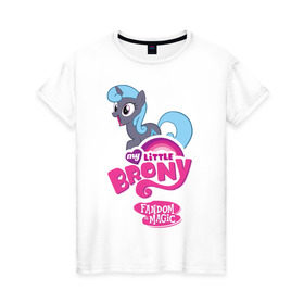 Женская футболка хлопок с принтом Arch Linux pony , 100% хлопок | прямой крой, круглый вырез горловины, длина до линии бедер, слегка спущенное плечо | arch linux | linux | mlp | pony