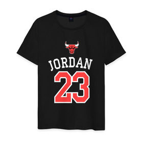 Мужская футболка хлопок с принтом Jordan , 100% хлопок | прямой крой, круглый вырез горловины, длина до линии бедер, слегка спущенное плечо. | jordan