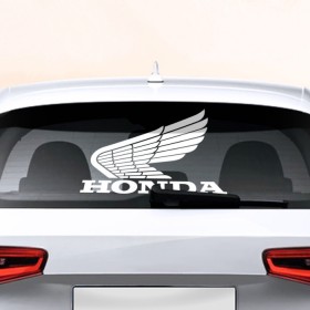 Наклейка на авто - для заднего стекла с принтом Honda , ПВХ | Точные размеры наклейки зависят от выбранного изображения (ширина не больше 75 мм, высота не больше 45 мм) | Тематика изображения на принте: автобренд | лого | машина | хонда