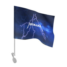 Флаг для автомобиля с принтом METALLICA , 100% полиэстер | Размер: 30*21 см | metallica | rock | металлика | рок