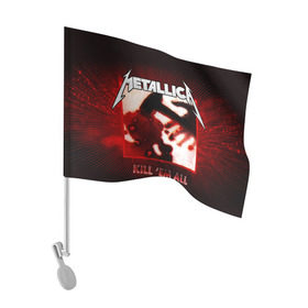Флаг для автомобиля с принтом METALLICA , 100% полиэстер | Размер: 30*21 см | metallica | rock | металлика | рок