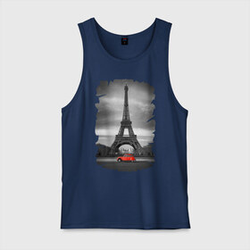 Мужская майка хлопок с принтом Эйфелева башня , 100% хлопок |  | france | paris | париж | франция | эйфелева башня