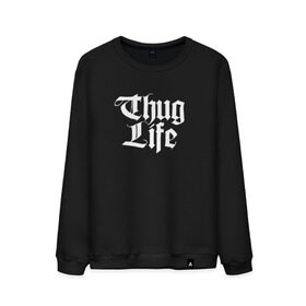 Мужской свитшот хлопок с принтом Thug Life 2pac , 100% хлопок |  | 2pac | life | rap | thug | tupac | рэп | тупак
