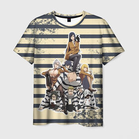 Мужская футболка 3D с принтом Prison School , 100% полиэфир | прямой крой, круглый вырез горловины, длина до линии бедер | Тематика изображения на принте: kangoku gakuen | kiyoshi fujino | киёши фуджино | призон скул