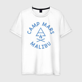 Мужская футболка хлопок с принтом Camp 30 seconds to Mars , 100% хлопок | прямой крой, круглый вырез горловины, длина до линии бедер, слегка спущенное плечо. | 