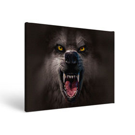 Холст прямоугольный с принтом Злой волк , 100% ПВХ |  | Тематика изображения на принте: волк | животные | злой волк | зубы | оскал