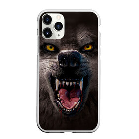Чехол для iPhone 11 Pro матовый с принтом Злой волк , Силикон |  | Тематика изображения на принте: волк | животные | злой волк | зубы | оскал