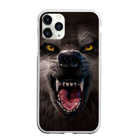 Чехол для iPhone 11 Pro Max матовый с принтом Злой волк , Силикон |  | Тематика изображения на принте: волк | животные | злой волк | зубы | оскал