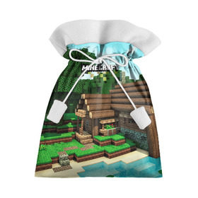 Подарочный 3D мешок с принтом Minecraft , 100% полиэстер | Размер: 29*39 см | крипер