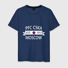 Мужская футболка хлопок с принтом ЦСКА Москва 1911 , 100% хлопок | прямой крой, круглый вырез горловины, длина до линии бедер, слегка спущенное плечо. | цска