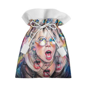 Подарочный 3D мешок с принтом Девушка , 100% полиэстер | Размер: 29*39 см | girl | hipster | style | девушка | искусство | очки | хипстер | хипстеры