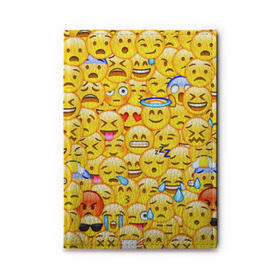 Обложка для автодокументов с принтом Emoji , натуральная кожа |  размер 19,9*13 см; внутри 4 больших “конверта” для документов и один маленький отдел — туда идеально встанут права | emoji | смайлы | эмоджи