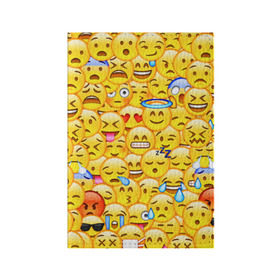 Обложка для паспорта матовая кожа с принтом Emoji , натуральная матовая кожа | размер 19,3 х 13,7 см; прозрачные пластиковые крепления | emoji | смайлы | эмоджи