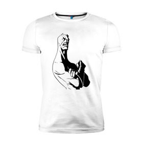 Мужская футболка премиум с принтом СОРВИГОЛОВА / DAREDEVIL , 92% хлопок, 8% лайкра | приталенный силуэт, круглый вырез ворота, длина до линии бедра, короткий рукав | 