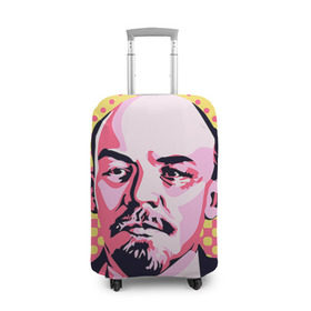 Чехол для чемодана 3D с принтом Поп-арт. Ленин , 86% полиэфир, 14% спандекс | двустороннее нанесение принта, прорези для ручек и колес | lenin | ильич | ленин | поп арт | ретро | ссср | товарищ