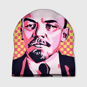 Шапка 3D с принтом Поп-арт. Ленин , 100% полиэстер | универсальный размер, печать по всей поверхности изделия | lenin | ильич | ленин | поп арт | ретро | ссср | товарищ