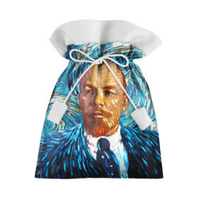 Подарочный 3D мешок с принтом Ленин по мотивам Ван Гога , 100% полиэстер | Размер: 29*39 см | lenin | ван гог | ильич | ленин | ретро | ссср | товарищ