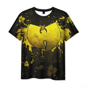 Мужская футболка 3D с принтом Wu-Tang Clan , 100% полиэфир | прямой крой, круглый вырез горловины, длина до линии бедер | хип хоп