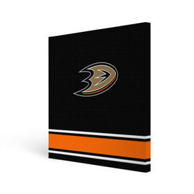 Холст квадратный с принтом Anaheim Ducks Selanne , 100% ПВХ |  | Тематика изображения на принте: anaheim ducks selanne | nhl | спорт | хоккей