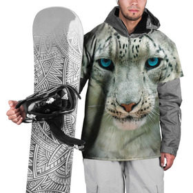Накидка на куртку 3D с принтом Снежный барс , 100% полиэстер |  | Тематика изображения на принте: барс | животные | кошка | снежный барс