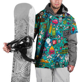 Накидка на куртку 3D с принтом стикербомбинг , 100% полиэстер |  | Тематика изображения на принте: sticker bombing | комикс | стикер | стикер бомбинг | стикербомбинг
