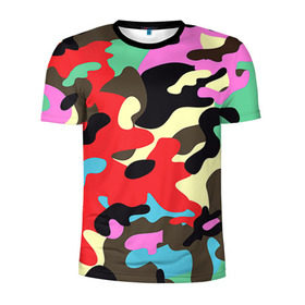 Мужская футболка 3D спортивная с принтом Камуфляж , 100% полиэстер с улучшенными характеристиками | приталенный силуэт, круглая горловина, широкие плечи, сужается к линии бедра | army | military | армия | камуфляж
