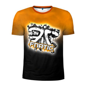 Мужская футболка 3D спортивная с принтом Fnatic team , 100% полиэстер с улучшенными характеристиками | приталенный силуэт, круглая горловина, широкие плечи, сужается к линии бедра | Тематика изображения на принте: fnatic