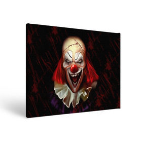 Холст прямоугольный с принтом Зомби клоун , 100% ПВХ |  | halloween | злодей | злой | клоун | монстр | хэлоуин