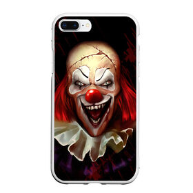 Чехол для iPhone 7Plus/8 Plus матовый с принтом Зомби клоун , Силикон | Область печати: задняя сторона чехла, без боковых панелей | Тематика изображения на принте: halloween | злодей | злой | клоун | монстр | хэлоуин