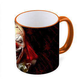 Кружка 3D с принтом Зомби клоун , керамика | ёмкость 330 мл | halloween | злодей | злой | клоун | монстр | хэлоуин