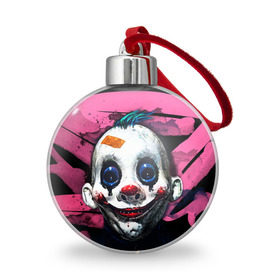 Ёлочный шар с принтом Клоун , Пластик | Диаметр: 77 мм | Тематика изображения на принте: halloween | злодей | злой | клоун | монстр | хэлоуин