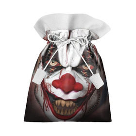 Подарочный 3D мешок с принтом Зомби клоун , 100% полиэстер | Размер: 29*39 см | Тематика изображения на принте: halloween | злодей | злой | клоун | монстр | хэлоуин