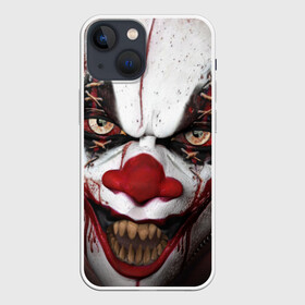 Чехол для iPhone 13 mini с принтом Зомби клоун ,  |  | Тематика изображения на принте: halloween | злодей | злой | клоун | монстр | хэлоуин