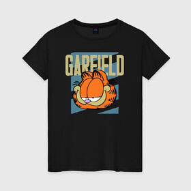 Женская футболка хлопок с принтом Garfield Radical , 100% хлопок | прямой крой, круглый вырез горловины, длина до линии бедер, слегка спущенное плечо | garfield radical гарфилд кот