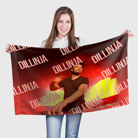 Флаг 3D с принтом Dillinja , 100% полиэстер | плотность ткани — 95 г/м2, размер — 67 х 109 см. Принт наносится с одной стороны | 