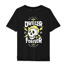 Мужская футболка хлопок Oversize с принтом Dweller Forever , 100% хлопок | свободный крой, круглый ворот, “спинка” длиннее передней части | Тематика изображения на принте: 