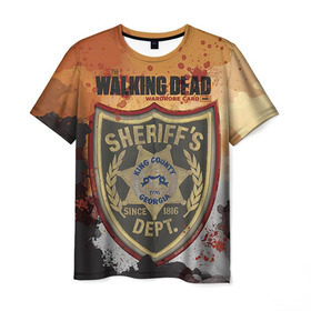 Мужская футболка 3D с принтом The Walking Dead , 100% полиэфир | прямой крой, круглый вырез горловины, длина до линии бедер | 