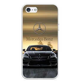 Чехол для iPhone 5/5S матовый с принтом Mercedes , Силикон | Область печати: задняя сторона чехла, без боковых панелей | amg | benz | mercedes | бенс | бенц | мерседес