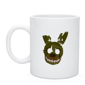 Кружка с принтом FNaF Springtrap , керамика | объем — 330 мл, диаметр — 80 мм. Принт наносится на бока кружки, можно сделать два разных изображения | Тематика изображения на принте: fnaf | фнаф