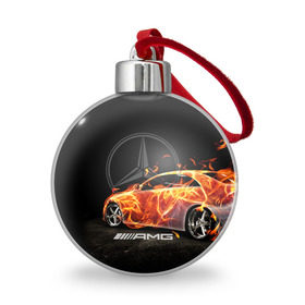 Ёлочный шар с принтом Mercedes , Пластик | Диаметр: 77 мм | amg | benz | mercedes | бенс | бенц | мерседес